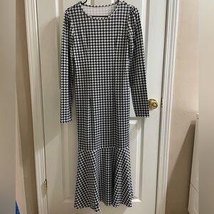 Elegant Black and White Dress